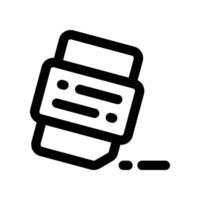 Radiergummi Linie Symbol. Vektor Symbol zum Ihre Webseite, Handy, Mobiltelefon, Präsentation, und Logo Design.