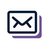 Email Dual Ton Symbol. Vektor Symbol zum Ihre Webseite, Handy, Mobiltelefon, Präsentation, und Logo Design.