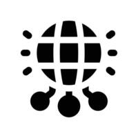 global Netzwerk solide Symbol. Vektor Symbol zum Ihre Webseite, Handy, Mobiltelefon, Präsentation, und Logo Design.