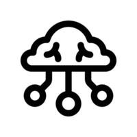 Wolke Computing Linie Symbol. Vektor Symbol zum Ihre Webseite, Handy, Mobiltelefon, Präsentation, und Logo Design.