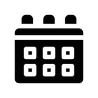 Kalender solide Symbol. Vektor Symbol zum Ihre Webseite, Handy, Mobiltelefon, Präsentation, und Logo Design.