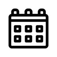 Kalender Linie Symbol. Vektor Symbol zum Ihre Webseite, Handy, Mobiltelefon, Präsentation, und Logo Design.