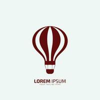 varm luft ballong logotyp mall. luft transport logotyp. vektor illustration. varm luft ballong ikon i luft