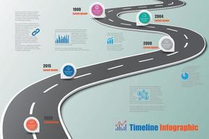 Business-Roadmap-Timeline-Infografik-Symbole für abstrakte Hintergrundvorlage Meilensteinelement modernes Diagramm Prozesstechnologie digitale Marketingdaten Präsentation Diagramm Vektor-Illustration vektor