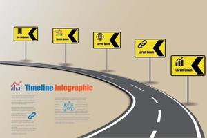 Business-Roadmap-Timeline-Infografik-Vorlage mit Zeigern für abstrakten Hintergrund Meilenstein moderne Diagrammprozesstechnologie digitale Marketingdaten-Präsentationsdiagramm-Vektorillustration vektor