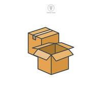 Paket Box Symbol Symbol Vektor Illustration isoliert auf Weiß Hintergrund