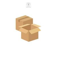 Paket Box Symbol Symbol Vektor Illustration isoliert auf Weiß Hintergrund