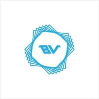 vb bv logotyp design vektor mall