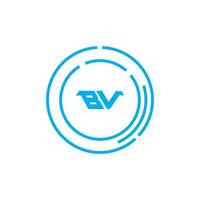 vb bv logotyp design vektor mall