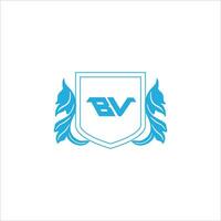 vb bv logotyp design vektor mall