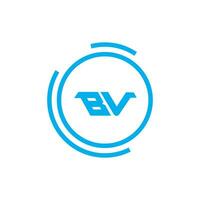 vb bv logotyp design vektor mall