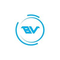 vb bv logotyp design vektor mall