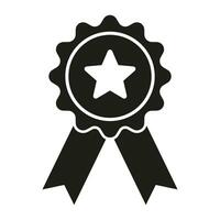 vergeben Symbol mit Star im modisch eben Design, Gewinner Medaille Vektor Symbol