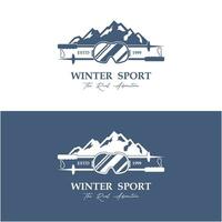 Ski Logo Vektor Symbol Illustration Design