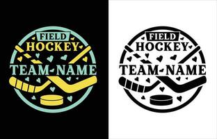 Feld Eishockey Mannschaft Name t Hemd Design vektor