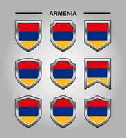 armenia nationell emblem flagga med lyx skydda vektor