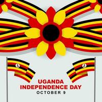 Vektor Illustration von Uganda Unabhängigkeit Tag, gefeiert jeder Jahr auf 9 Oktober.