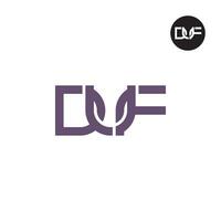 Brief duf Monogramm Logo Design vektor