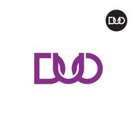 Brief Duo Monogramm Logo Design vektor