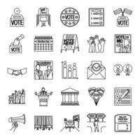 Wahltag Icon Set vektor