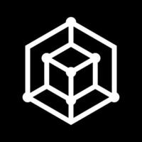 blockchain teknologi vektor logotyp, rena