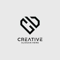 kreativ Stil cu Brief Logo Design Vorlage mit Diamant gestalten Symbol vektor