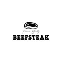 Jahrgang Rindfleisch Steak Haus oder Metzger Geschäft Typografie Etikett, Emblem, Logo Vorlage. einstellen Unterschrift. isoliert. vektor