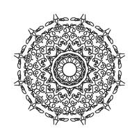 Hand gezeichnet Mandala. Dekoration im ethnisch Gekritzel Ornament. vektor