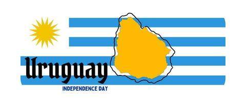 Uruguay National Tag Banner zum Unabhängigkeit Tag Jubiläum. Flagge von Uruguay und modern geometrisch retro abstrakt Design vektor