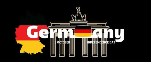 Deutschland National Tag Banner zum Unabhängigkeit Tag Jubiläum. Flagge von Deutschland und modern geometrisch retro abstrakt Design. vektor