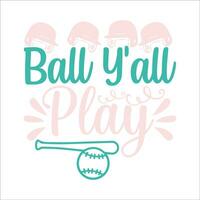 stilvoll , modisch und genial Baseball Typografie Kunst und Illustrator vektor