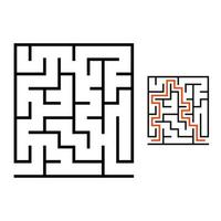 abstraktes Labyrinth. Spiel für Kinder. Puzzle für Kinder. Labyrinth Rätsel. Vektor-Illustration. vektor