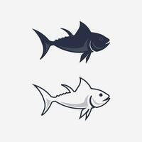 Fisch abstrakte Icon-Design-Logo-Vorlage, kreatives Vektorsymbol des Angelvereins oder Online-Shop. vektor