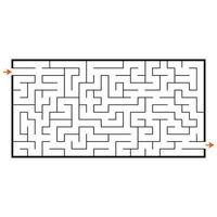 abstrakt rektangulär labyrint. spel för barn. pussel för barn. labyrintkonst. platt vektorillustration isolerad på vit bakgrund. vektor