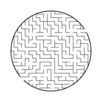 abstraktes rundes Labyrinth. Spiel für Kinder und Erwachsene. Puzzle für Kinder. Labyrinth Rätsel. flache Vektorillustration lokalisiert auf weißem Hintergrund. vektor