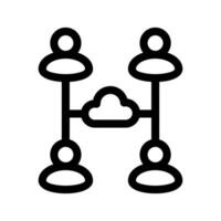 Gemeinschaft Wolke Symbol Vektor Symbol Design Illustration