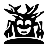 gruselig Baum Glyphe Symbol vektor