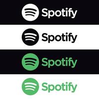 Spotify logotyp med annorlunda bakgrunder vektor