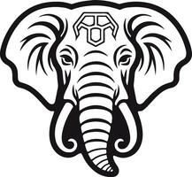 silhuett logotyp elefant huvud vektor illustration