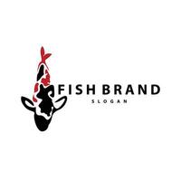 Koi Fisch Logo einfach Design Vektor Illustration