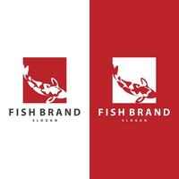 Koi Fisch Logo einfach Design Vektor Illustration