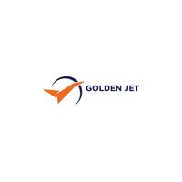 Gold Jet Reise Logo Illustration vektor