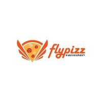 Pizzeria Logo Vektor Illustration Pizza Scheibe Silhouette gut zum Restaurant Speisekarte und Cafe Abzeichen