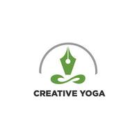 kreativ Yoga Logo Design Illustration vektor