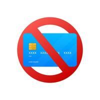 kontanter endast, sluta tecken. Nej debitera eller kreditera kort. pengar tecken. vektor stock illustration.