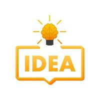 eben Idee zum Konzept Design. die Glühbirne Symbol. Idee, Lösung, Geschäft, Strategie Konzept. Bewegung Grafik . 4k vektor