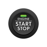 Auto Motor Start halt Taste. beginnend und anhalten Schalter zum Motor- Fahrzeuge. vektor