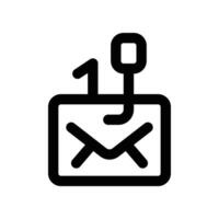 Email Phishing Linie Symbol. Vektor Symbol zum Ihre Webseite, Handy, Mobiltelefon, Präsentation, und Logo Design.