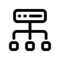 Server Struktur Linie Symbol. Vektor Symbol zum Ihre Webseite, Handy, Mobiltelefon, Präsentation, und Logo Design.