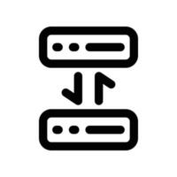 Server Transfer Linie Symbol. Vektor Symbol zum Ihre Webseite, Handy, Mobiltelefon, Präsentation, und Logo Design.